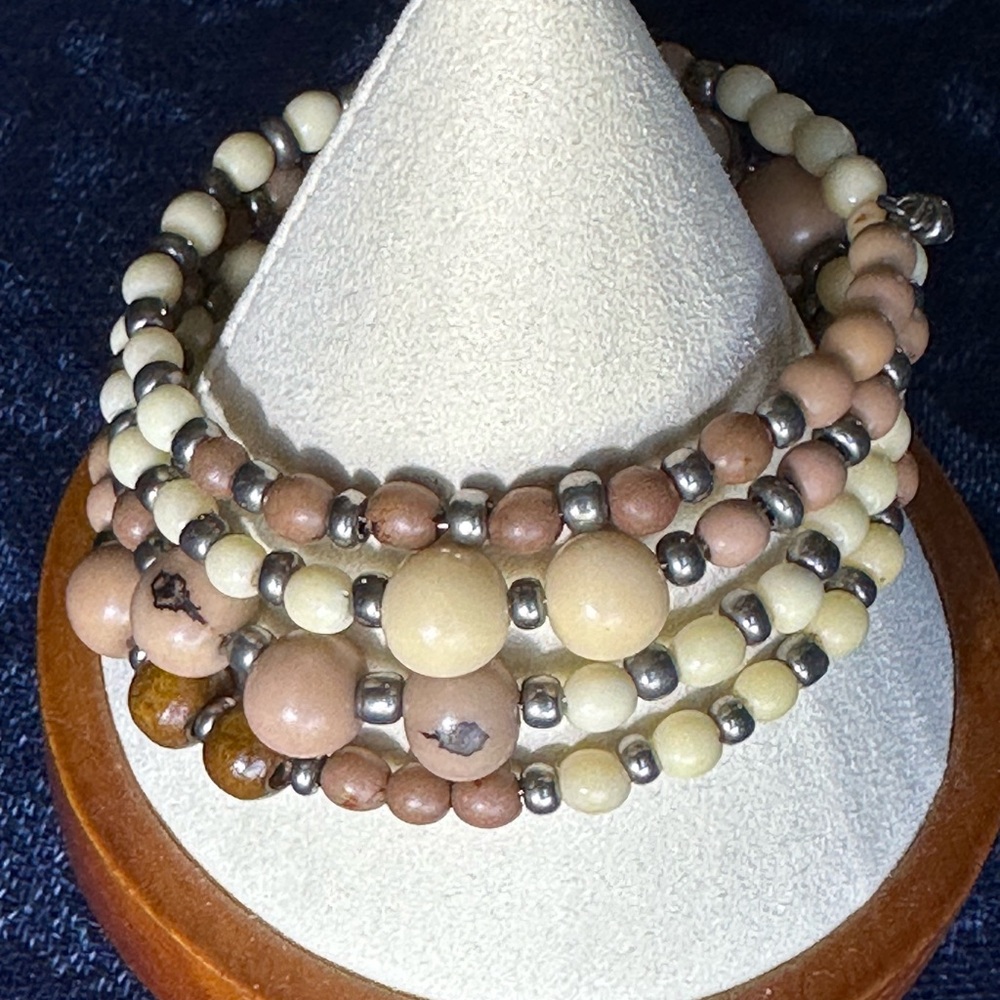 J.Jill Summer Sands Acai Neutral Color-Block Bracelet